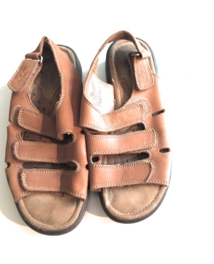 Dr Scholl's Women's Leather Sandals Holly (contact info removed) Brown Size 5.5
