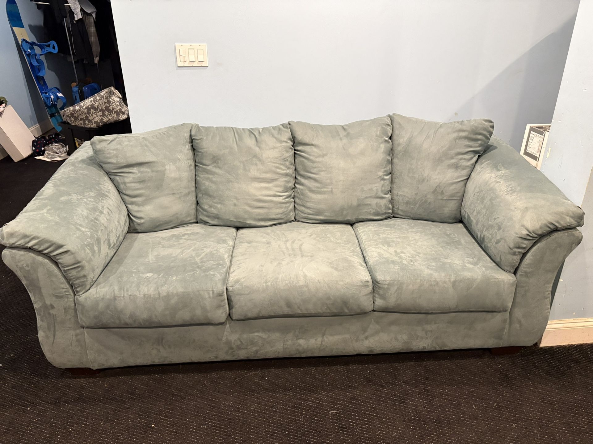 Large Aqua Couch 