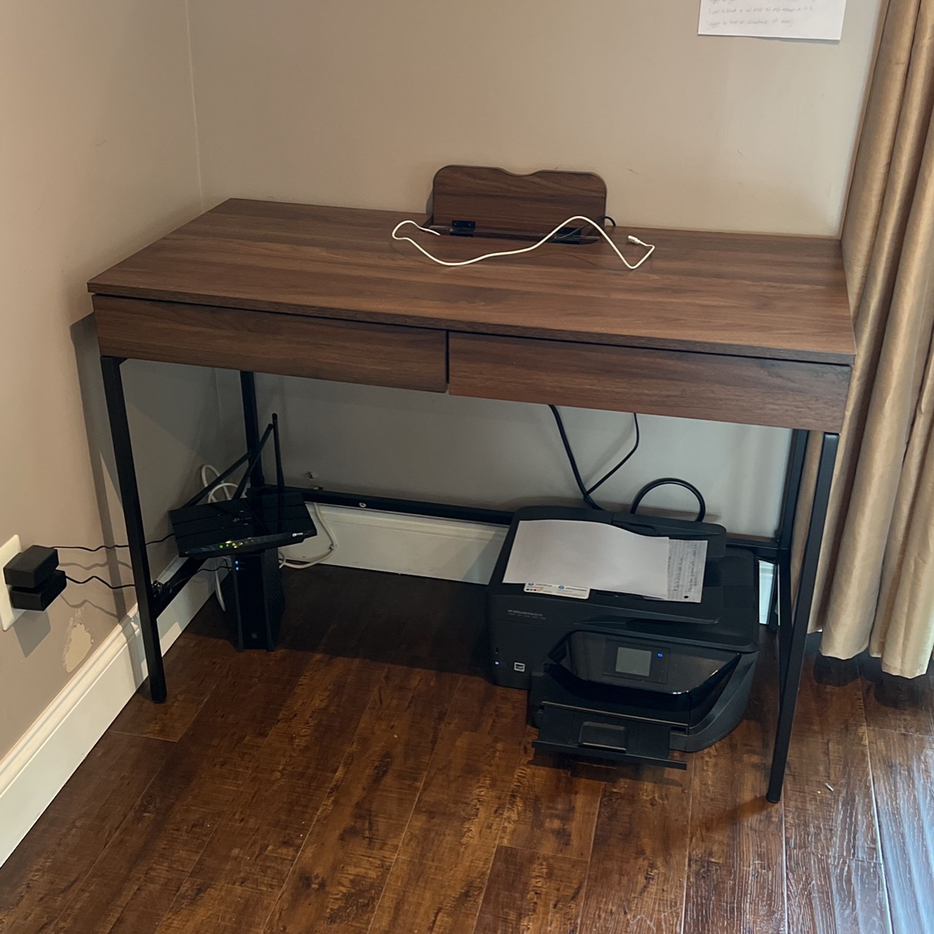Wood And Metal Desk 