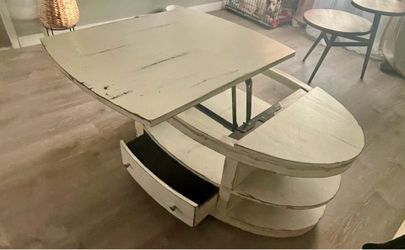 Oval Wooden Storage table and desk