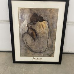 Picasso Blue Nude Framed Signature Print