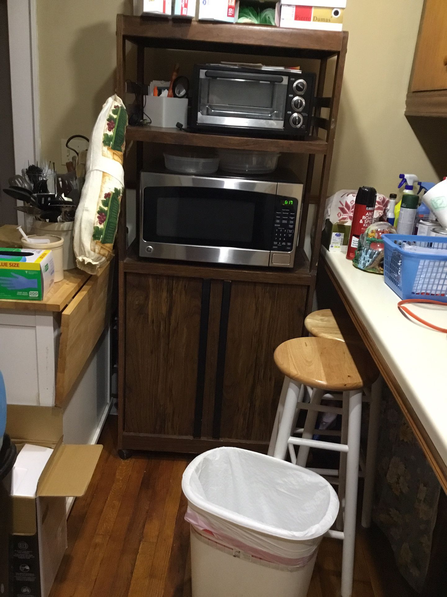 Microwave oven stand and storage $20