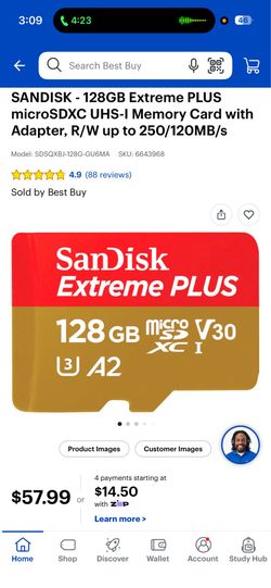 SanDisk Extreme Plus 128GB microSD Card