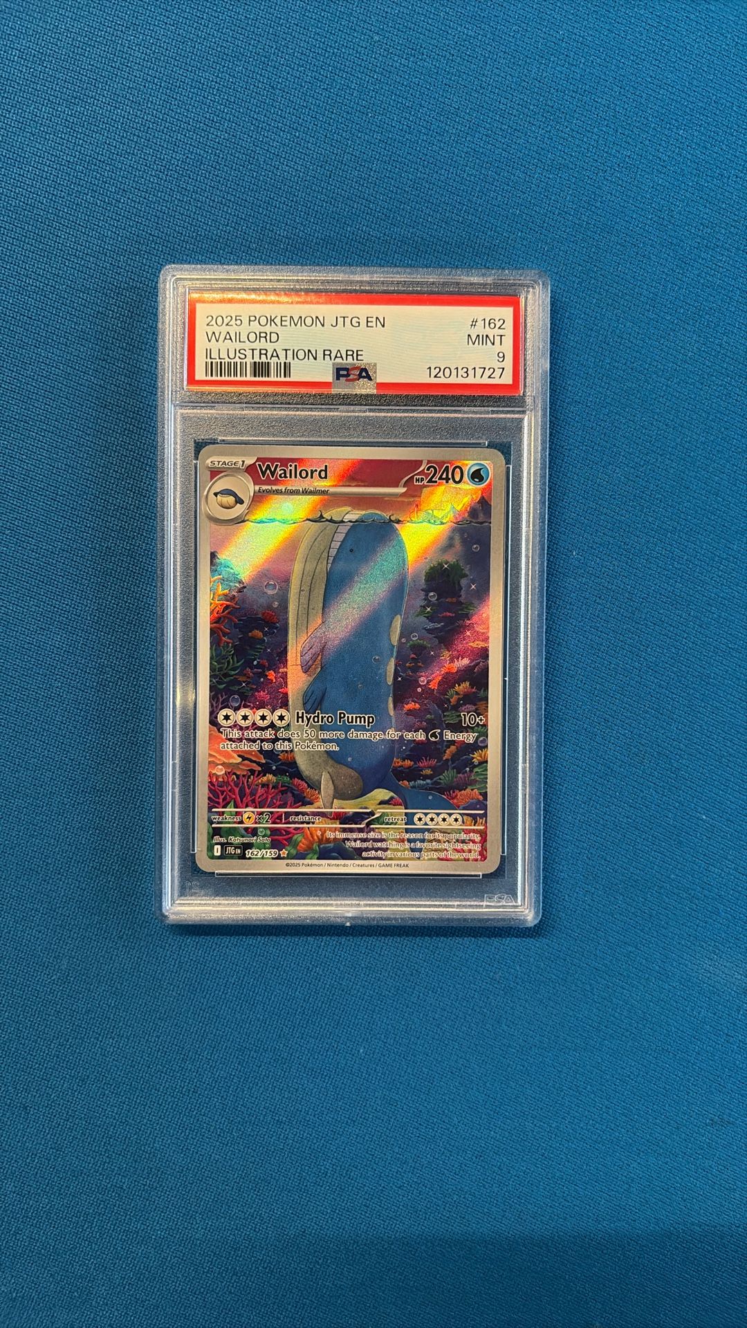 2025 Pokémon Wailord Illustration Rare Psa 10