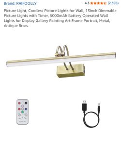 Picture Light Antique Brass 13inch