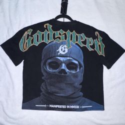 Godspeed New York Balaclava Szn Skull Graphic Tee Size Small