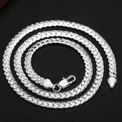 925 Stamped Sterling Silver Necklace 24 Inches Length