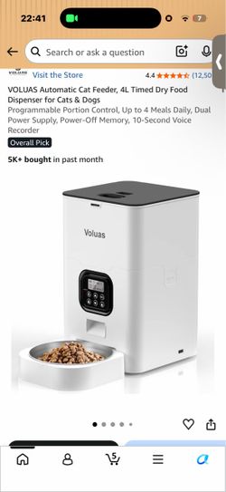 Voluas automatic cat/dog feeder