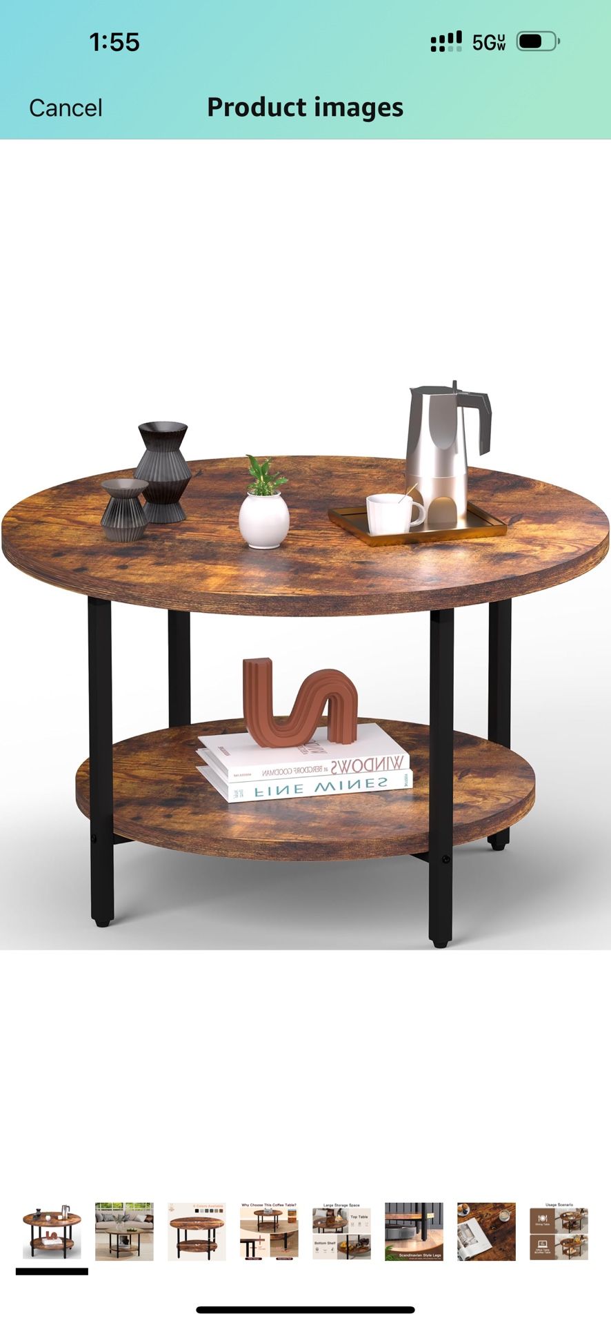 Coffee Table, 2 Tier Coffee Tables for Living Room,