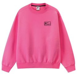 NIKE / STUSSY WASHED PINK CREWNECK SIZE SMALL 