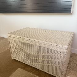 Cream Rattan Chest