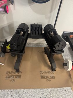 125 lb RepxPeppin (Reppin) Dumbells with Rep Adjustable Stand