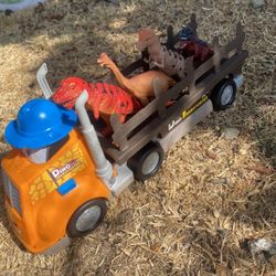 Dino Truck With 4 Dinosaur