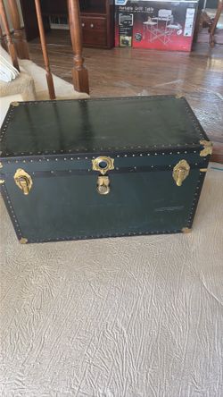 Antique green storage chest