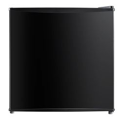 Mainstays 1.7 Cu Ft Compact Mini Refrigerator, Black, Single Door Small Fridge for Dorm Room, Bedroom & Office