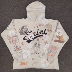 Saint Michael x Denin Tear Graffiti Hoodie