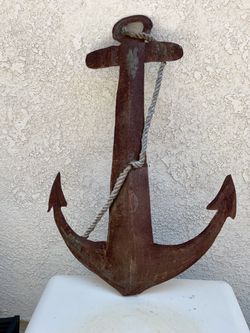 Vintage old rusty anchor