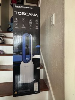 Toscana Bladeless Tower Fan with 3 Adjustable Speeds – White