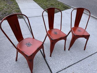 Red Metal Chairs