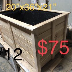 Wood Planter Box Garden Raised Herb Pots 