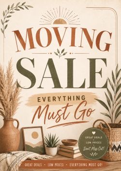 Moving sale