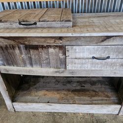*** BARNWOOD DRY SINK WITH BUILT IN COOLER ***