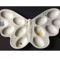 LENOX BUTTERFLY MEADOW SCULPTED EGG TRAY
