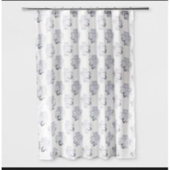 Floral Shower Curtain Blue - Threshold