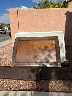 Free Queen bed with solid headboard and frame
