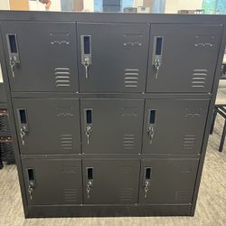 Employee Storage Locker,9 Door Storage Locker，Metal Locker for Employees Office Steel Gym Lockers with Card Slot Office Storage Lockers for Home,Schoo