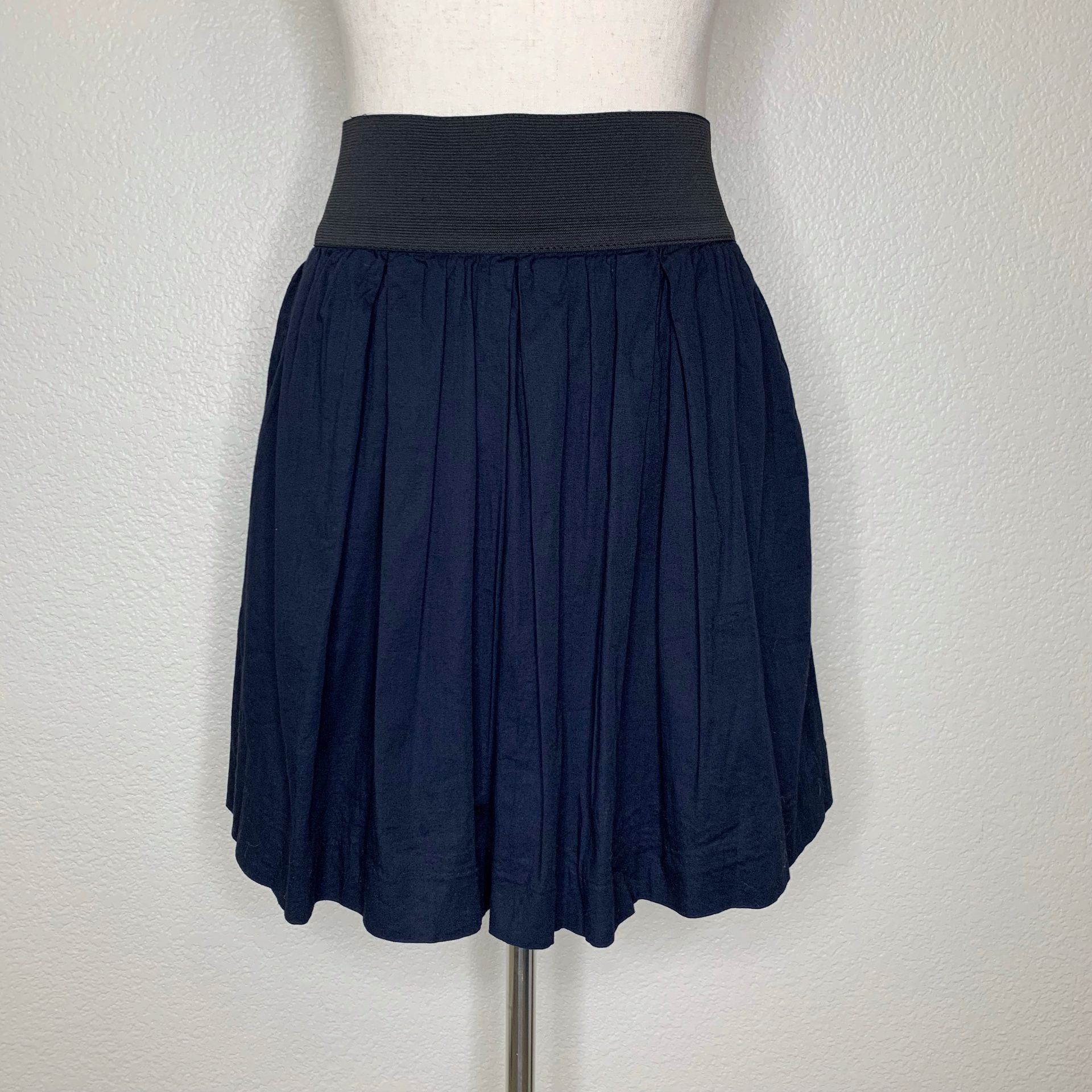 Necessary Objects Navy Blue Wide Waist Skirt