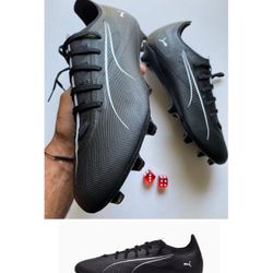Puma Ultra 5 Match FG/MG soccer cleats black Men’s sz 10 NEW NO Box!