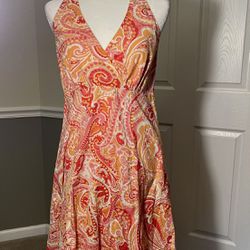 Villager By Liz Claiborne Halter Style Sun Dress Size 6. Worn once - looks new.
