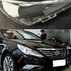 Hyundai sonata 11-14 Transparent headlight cover PC +Glue