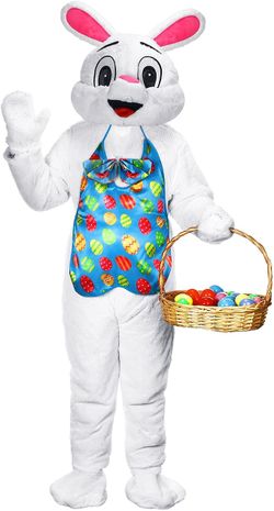 LIKE NEW Adult (M or L) Halloween Easter Bunny Costume Adult Rabbit Costume Bunny Suit for Easter