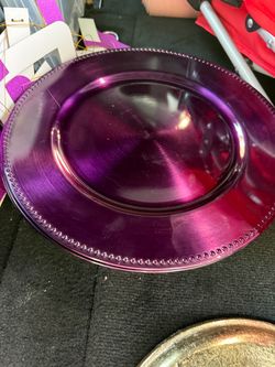 24 purple elegant chargers