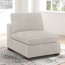 Thomasville Light Gray Lowell Armless Chair New Scratch and Dent