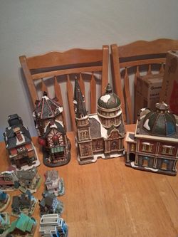 Christmas houses with lights for the back