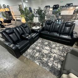 Sofa Loveseat Recliner Set, Head-Foot adjustable, LED Lights, SKU#1090703SL