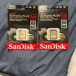 SanDisk, Extreme PLUS SDXC UHS-I Card, Black/Gold, TWO OF THEM !! Special🔥🔥