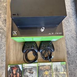 Series X Bundle 1TB SSD Home Console - Black + Controllers & Games 