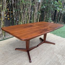 Mid-Century Brown Saltman Extendable Dining Table