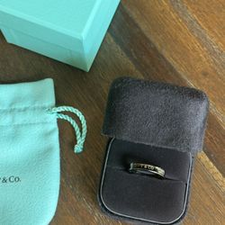 Tiffany & Co1837 Ring Size US 6.5 Black Titanium