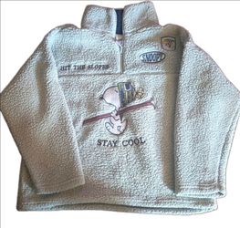 Snoopy XL Quarter-Zip Sherpa Fleece Pullover