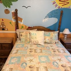 5 peace bedroom set American made oak