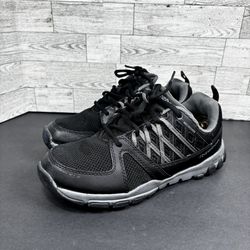 REEBOK SUBLITE WORK MEN'S ATHLETIC WORK SHOE BLACK WITH GREY TRIM 
