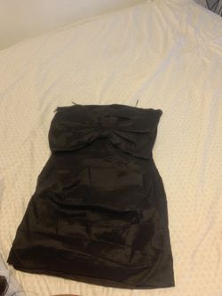 cute black mini Dress With Bow In The Back