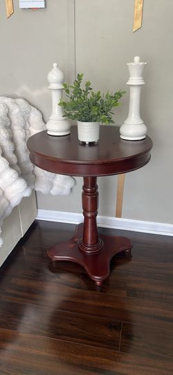 Solid Wood Round Side Table
