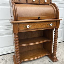 Hollywood Regency Carved Secretary Desk