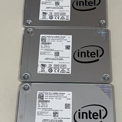 3x Intel Pro 5400s 256gb SATA SSD